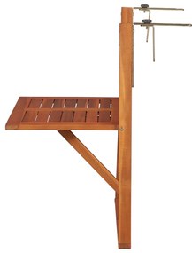 vidaXL Balkontafel hangend 64,5x44x80 cm massief acaciahout