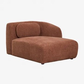 Rechts Chaise Longue Module Voor Modulaire Bank In Chenille Coquette Chenille Roestbruin - Sklum