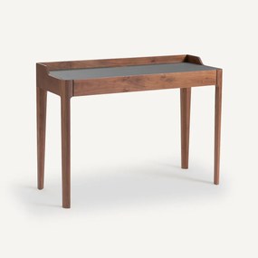 Bureau notenhout/linoleum, Junius design E. Gallina