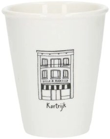 Gevel mok, Kortrijk, porselein, 200 ml