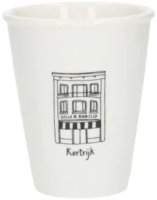 Gevel mok, Kortrijk, porselein, 200 ml