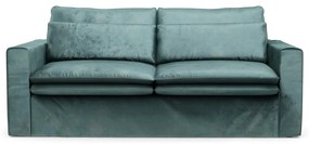 Rivièra Maison - Continental Sofa 2,5 Seater, velvet, mineral blue - Kleur: blauw