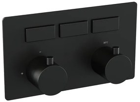 BRAUER Black Edition - 3 functies - inbouwthermostaat - drukknoppen - in/afbouwdelen - zwart mat 5-S-156