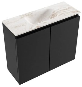 Mondiaz Ture DLux toiletmeubel 60cm urban met wastafel frappe midden zonder kraangat