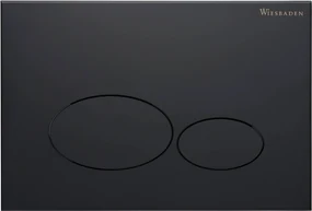 Saqu Oval bedieningspaneel mat zwart voor Geberit Sigma reservoir 12cm (UP320)