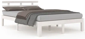 vidaXL Bedframe massief hout wit 120x200 cm