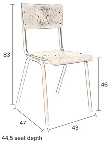 Dutchbone Scuola Vintage Schoolstoel Hout