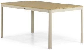 Dining Tuintafel rechthoekig 160 x 91,5 cm Aluminium Taupe Santika Mind