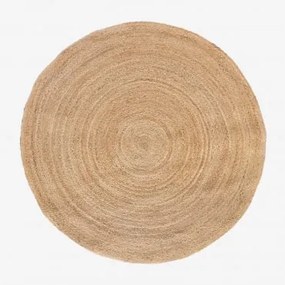 Jute Vloerkleed Rond (ø145 Cm) Neferet Yute - Sklum