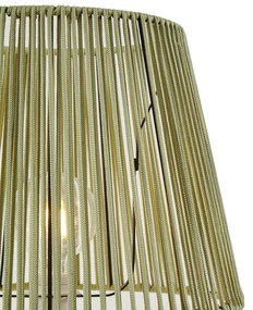 Buiten vloerlamp wit met kap groen touw IP44 / IP54 - Virginia JaylaJapandi E27 IP44 Buitenverlichting rond