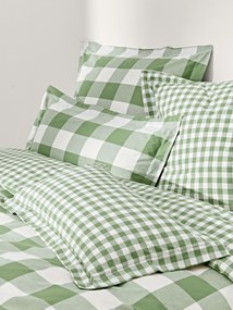 Geruit katoenen dekbedovertrek Nels