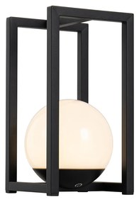 Set van 2 buiten tafellampen zwart met touch oplaadbaar - Nowi