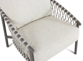 Stoel en Bank Loungeset 5 personen Aluminium/rope Taupe  4 Seasons Outdoor Allora/Salerno