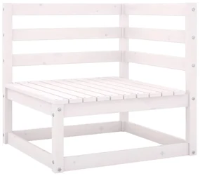 vidaXL Tuinhoekbanken 2 st massief grenenhout wit