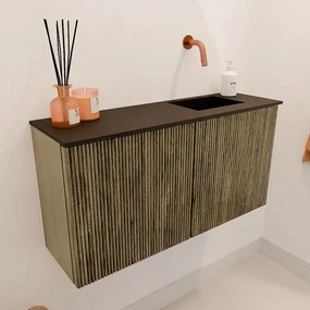 Mondiaz Joya 80cm toiletmeubel dusk met wastafel faye rechts zonder kraangat urban