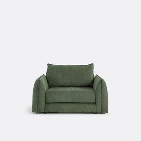 Rechte, uitklapbare fauteuil, 1-zits, van fijn geribd fluweel, TIKI