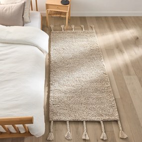 Bedmat in wol, handgestrikt, Neroli