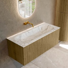 Mondiaz Kurve-dlux 110cm badmeubel dusk met 1 lade en wastafel big medium midden zonder kraangat glace