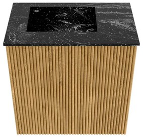 Mondiaz Joya DLux 40cm toiletmeubel oak met wastafel faye links zonder kraangat lava