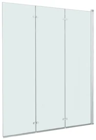 vidaXL Douchewand inklapbaar 3 panelen 130x138 cm ESG