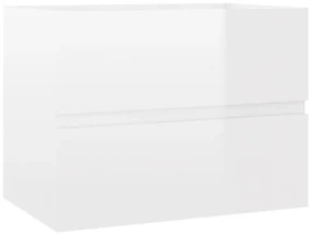 vidaXL Wastafelkast 60x38,5x45 cm spaanplaat hoogglans wit