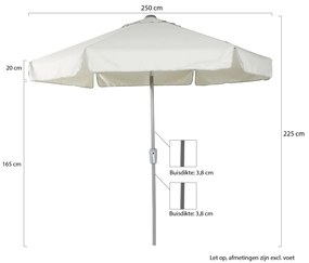 Shadowline Aruba parasol ø 250cm