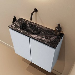 Mondiaz Ture DLux toiletmeubel 60cm clay met wastafel lava links zonder kraangat