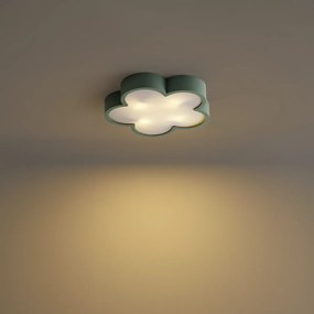 Kinder plafondlamp groen met wit - Lucille