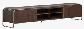 Altrex Tv-meubel Van Acaciahout En Roestvrij Staal Donker Acaciabruin & 240 X 40 Cm - Sklum