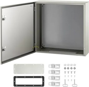 VEVOR schakelkast koolstofstaal verdeelkast industriële behuizing 60x60x20cm schakelkast IP66 &amp; NEMA waterdichte aansluitdoos powerbox ideaal voor fabrieken bouwplaatsen winkelcentra etc.