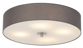 Landelijke plafondlamp grijs 50 cm - Drum