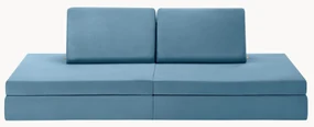 Modulaire kinderbank Mila van fluweel, handgemaakt