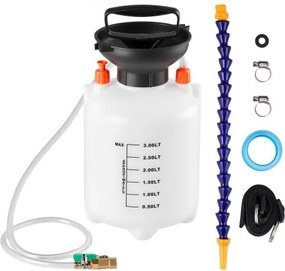 VEVOR Versnellingsbakoliepomp, 3 liter, olievuller, handgeschakelde versnellingsbakolietransferpomp met slang en HDPE-tank, pompgereedschap met PTFE-band, auto-olievulsysteem, vulapparaat voor handgeschakelde transmissievloeistof