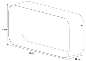 Sealskin Brix Wandkubus groot zwart