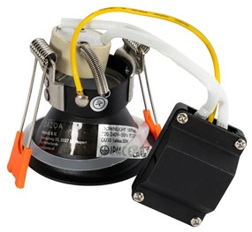 Set van 6 inbouwspots zwart GU10 35mm IP44 - Dept