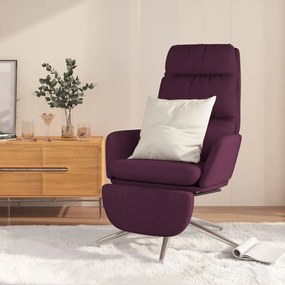vidaXL Relaxstoel met voetensteun stof paars