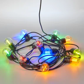 Party 10 Lichtsnoer kleur Incl. kunststof LED's buiten waterdicht Prikkabel feestverlichting