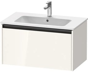 Duravit Ketho 2 wastafelonderbouwkast met 1 lade 81x48x44cm met greep antraciet hoogglans wit K25063022220000