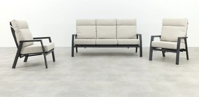 Lagos verstelbare 5-zits stoel-bank loungeset - Antraciet