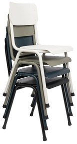 Zuiver Back To School Outdoor Stapelbare Tuinstoel Metaal Grijsblauw