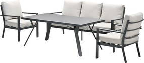 Garden Impressions Senja lounge dining set 4-delig - desert sand