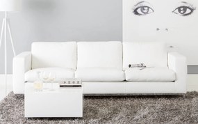 Goossens Excellent Bank Massimo wit, leer, 3,5-zits, urban industrieel