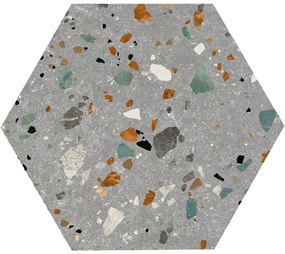 Jabo Gobi Grigio wandtegel hexagon 20x24cm gerectificeerd