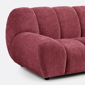 Rechte hoekbank, dik fluweel, Nuria