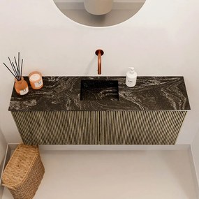 Mondiaz Joya DLux 100cm toiletmeubel dusk met wastafel faye midden zonder kraangat lava