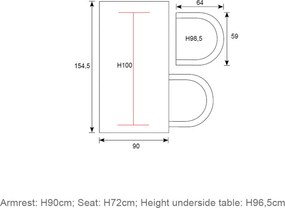 Garden Impressions Tarera bar tuinset 5-delig - donker grijs