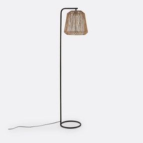 Voetlamp in metaal en hennep, Yaku