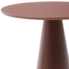 Kave Home Wilshire Ronde Bijzettafel Mat Glas Terracotta 35 Cm - 35 X 35cm.