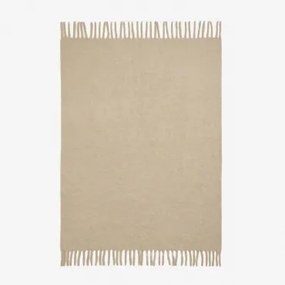 Plaid 150x130 Cm Met Franjes Dorota Bruin – Zand - Sklum