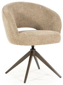 Eleonora Alissa Ronde Eetkamerstoel Taupe